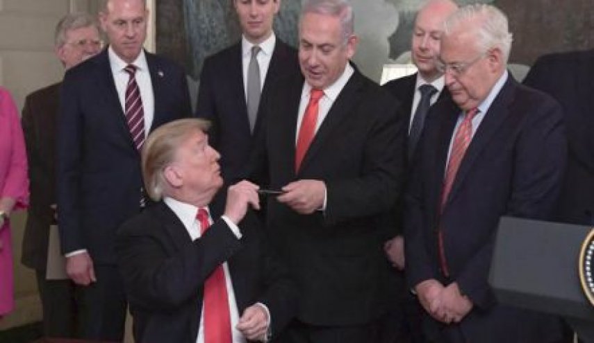 اختلاف دولت ترامپ و رژیم صهیونیستی بر سر طرح الحاق اراضی فلسطین