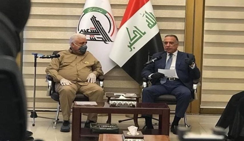 الکاظمی با رئیس سازمان الحشد الشعبی عراق دیدار کرد
