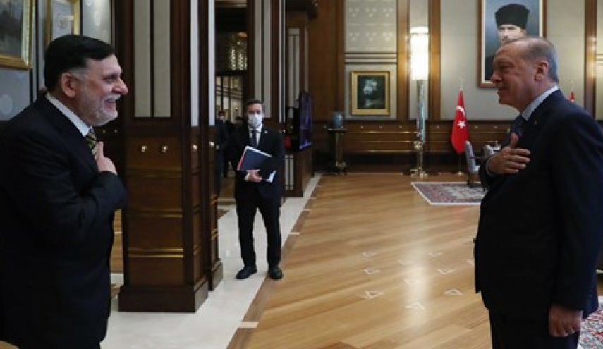 دیدار رئیس دولت وفاق ملی لیبی با اردوغان در آنکارا