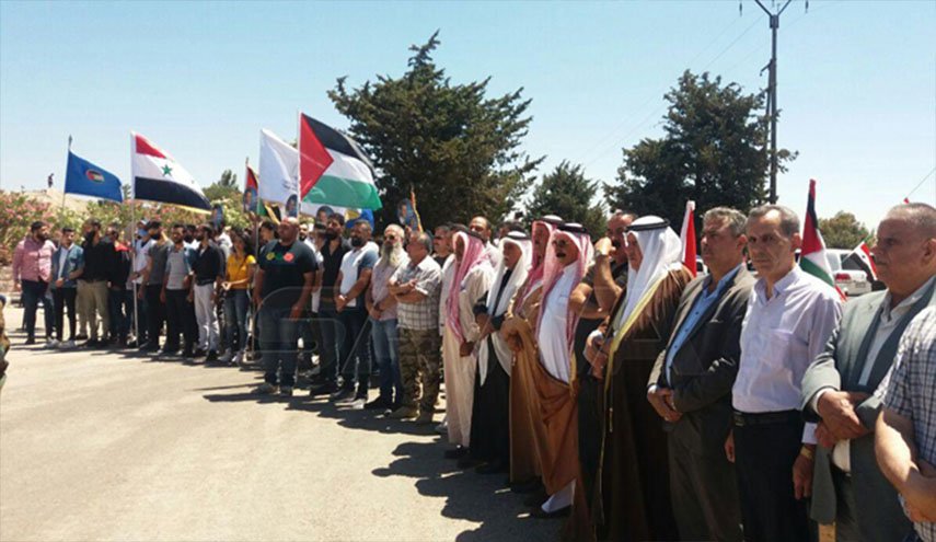 رسالة وجهها أبناء القنيطرة والجولان لاميركا والاحتلال الاسرائيلي+صور