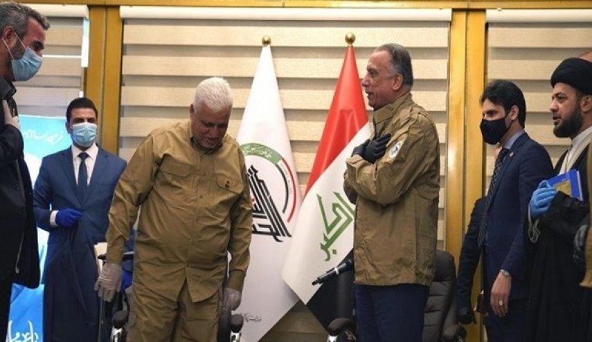 دیدار الکاظمی با فرماندهان الحشد الشعبی

