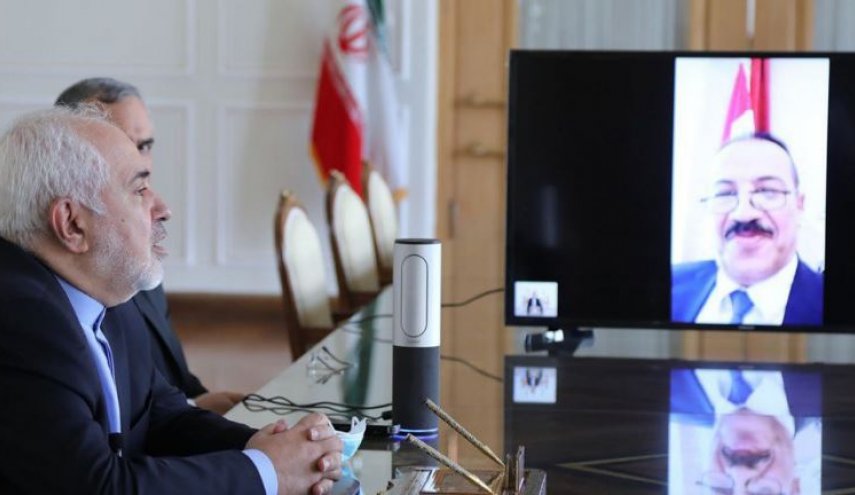 گفت‌وگوی ظریف با وزیر خارجه دولت نجات ملی یمن
