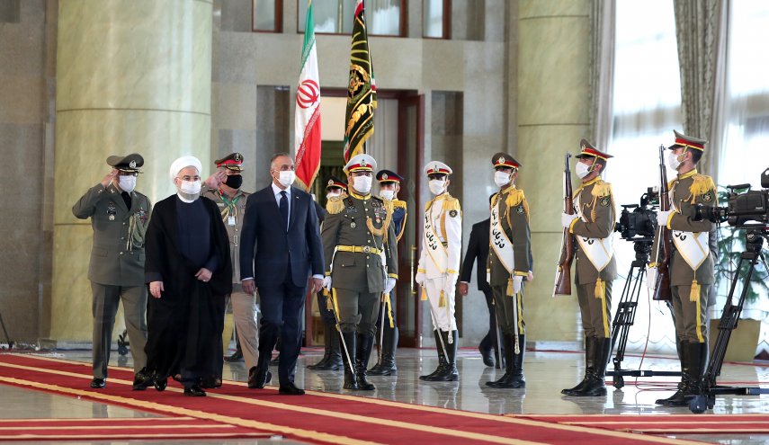 استقبال رسمی رئیس جمهوری اسلامی ایران از نخست وزیر عراق
