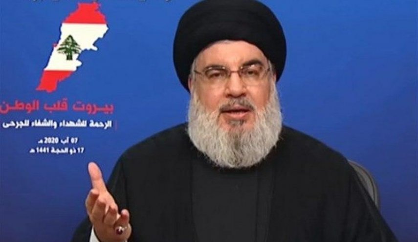 سیدحسن نصرالله به مناسبت جنگ ۳۳ روزه سخنرانی می‌کند ‎
