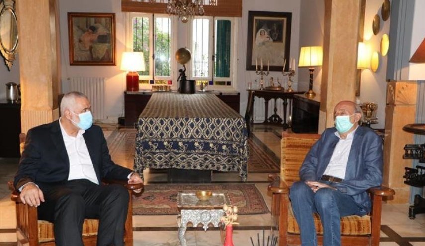 هنية يلتقي وليد جنبلاط بلبنان..ماذا تمنى الاخير له؟ 