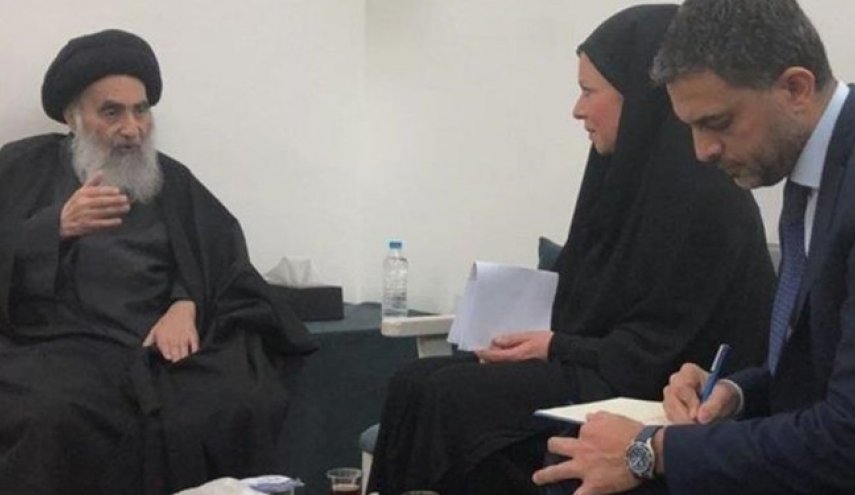 دیدار نماینده سازمان ملل با آیت‌الله سیستانی در نجف اشرف

