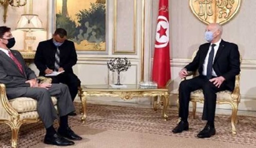 دیدار وزیر دفاع آمریکا با رئیس‌جمهور تونس
