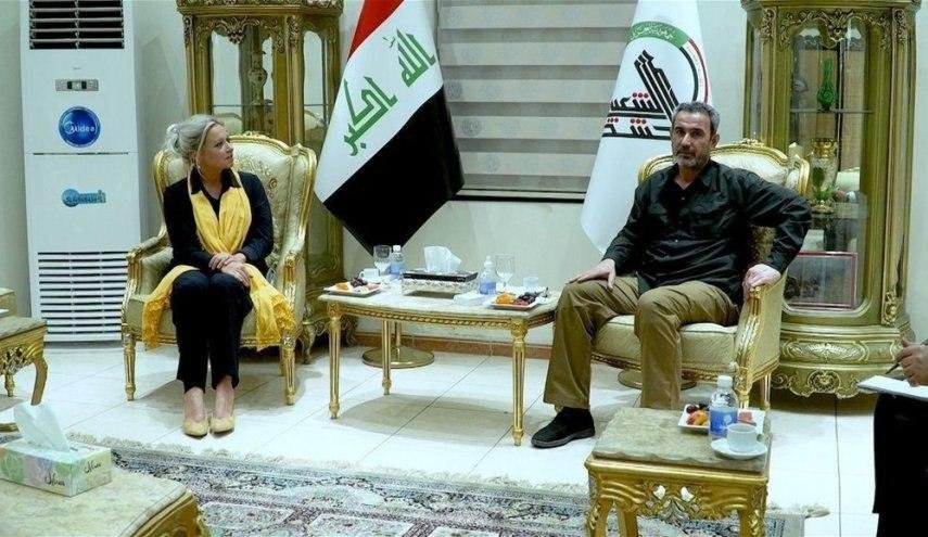 دیدار نماینده ویژه دبیرکل سازمان ملل در عراق با رئیس ستاد حشد شعبی 