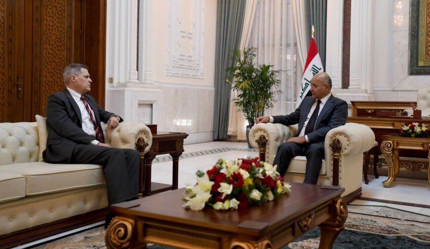 دیدار رئیس جمهور عراق با سفیر آمریکا در بغداد