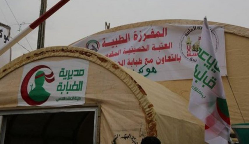 آتش سوزی عمدی در دو درمانگاه سیار الحشد الشعبی در نجف اشرف
