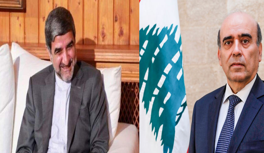 دیدار سفیر ایران و وزیر خارجه دولت پیشبرد امور لبنان