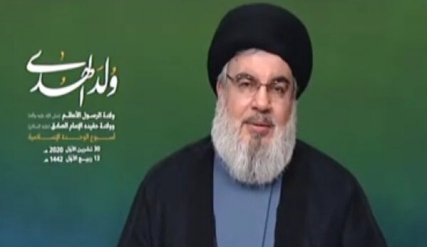 سید حسن نصرالله: مسلمانان توهین به پیامبرشان را تحمل نمی کنند/ غرب از پشتیبانی گروههای تکفیری دست بکشد 