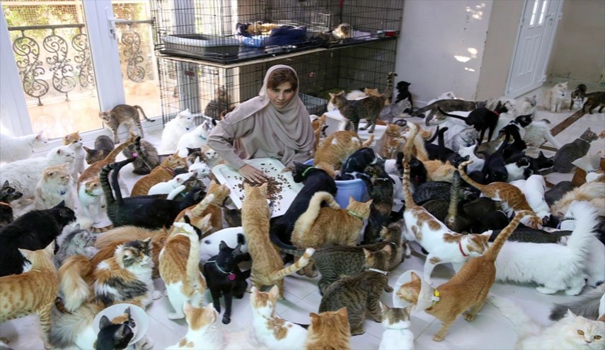 عمانية تعيش مع نحو 500 حيوان! ..وهذه قصتها