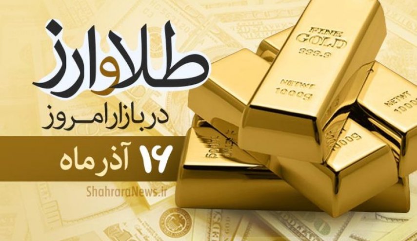 نرخ ارز دلار سکه طلا یورو امروز ۱۳۹۹/۰۹/۱۶