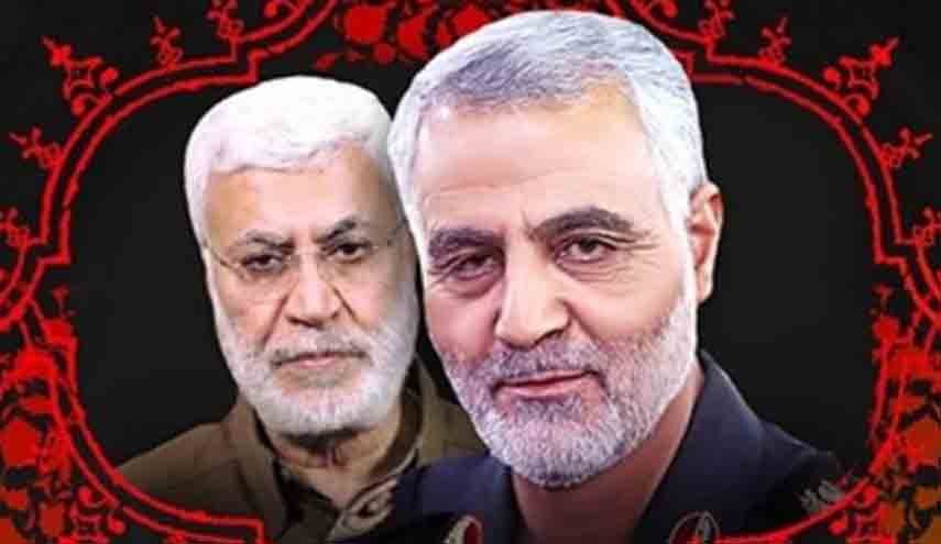 شهیدان سلیمانی و المهندس جان خود را برای عراق نثار کردند