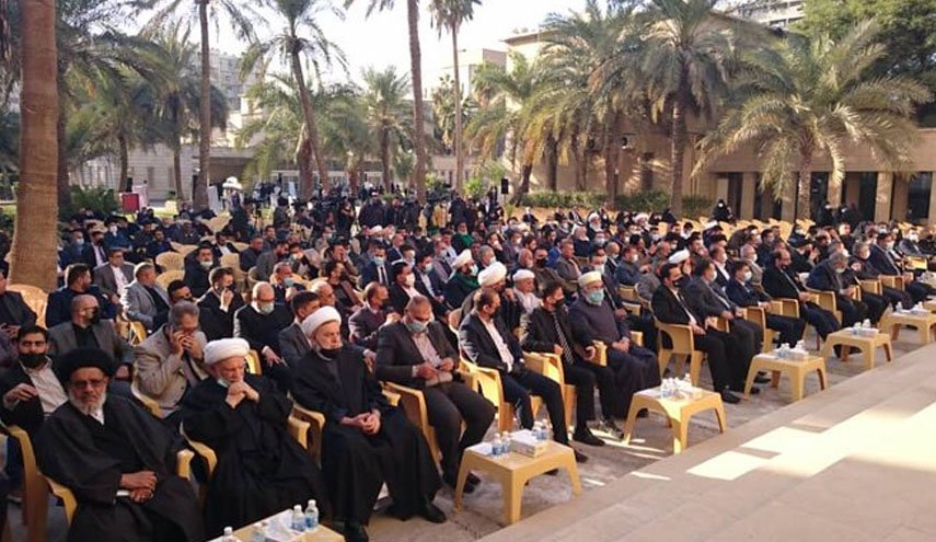 آیین گرامیداشت شهیدان سلیمانی و المهندس در سفارت ایران در عراق