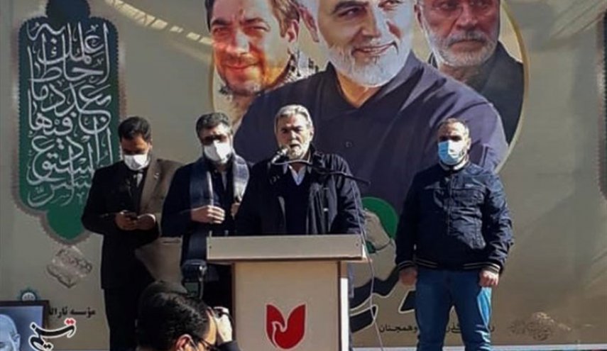 زیاد نخاله: راه شهید سلیمانی تا آزادی قدس ادامه می‌یابد/ پرچم اسلام را در ‌رژیم صهیونیستی به اهتزاز در‌می‌آوریم + فیلم
