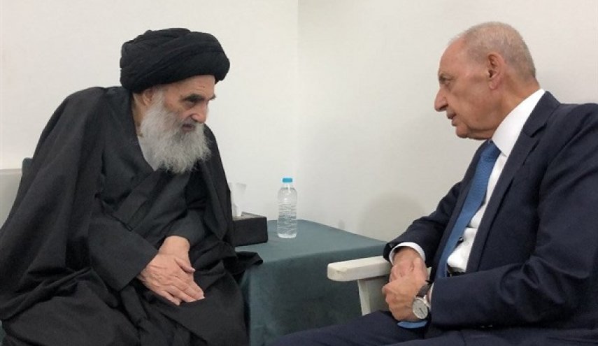 پیام تسلیت «نبیه بری» به نخست‌وزیر و مرجعیت دینی عراق
