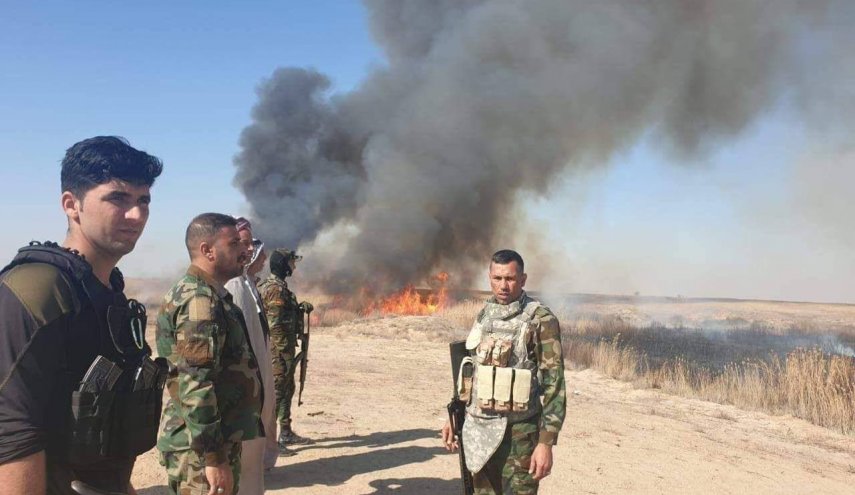 تعقیب بقایای داعش در صلاح الدین توسط حشد شعبی + تصاویر