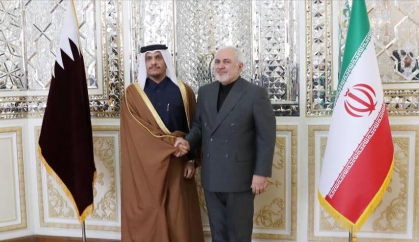 دیدار و گفتگوی ظریف با همتای قطری در تهران
