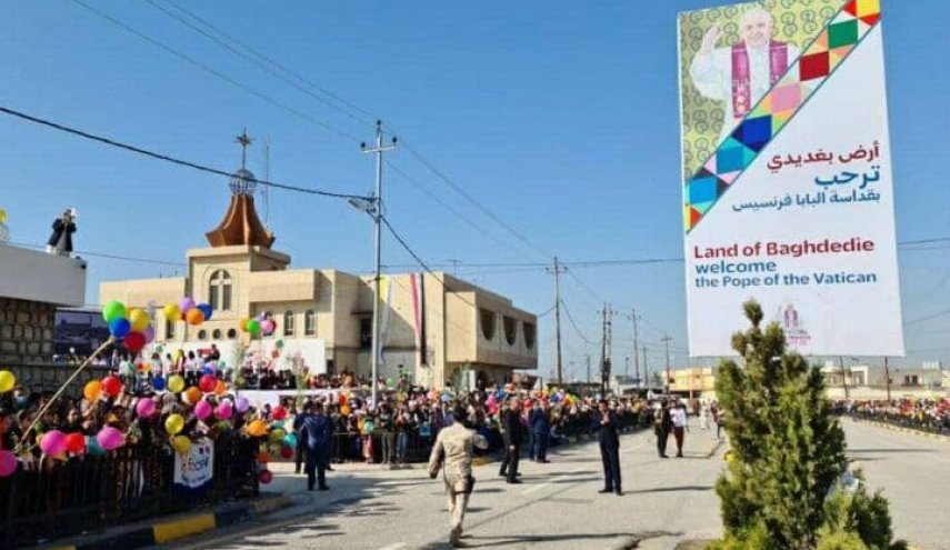 پاپ وارد بزرگ ترین شهر مسیحی نشین عراق شد