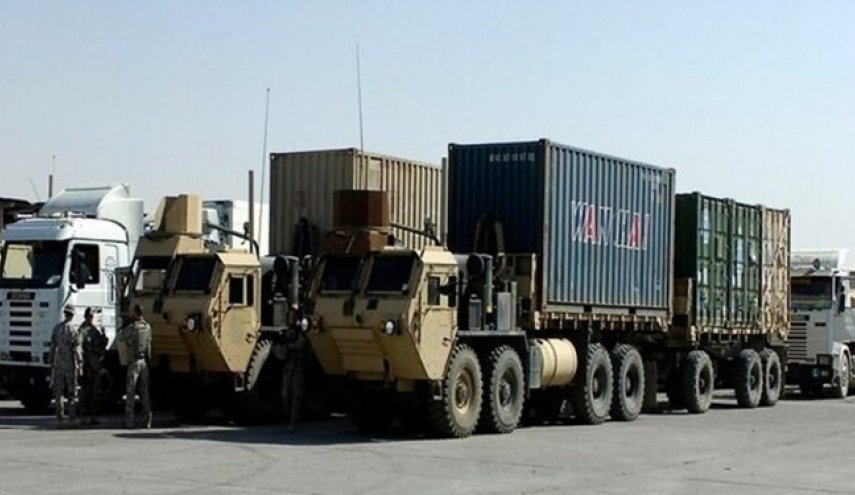 سومین کاروان لجستیک نظامیان تروریست آمریکا در عراق هدف قرار گرفت
