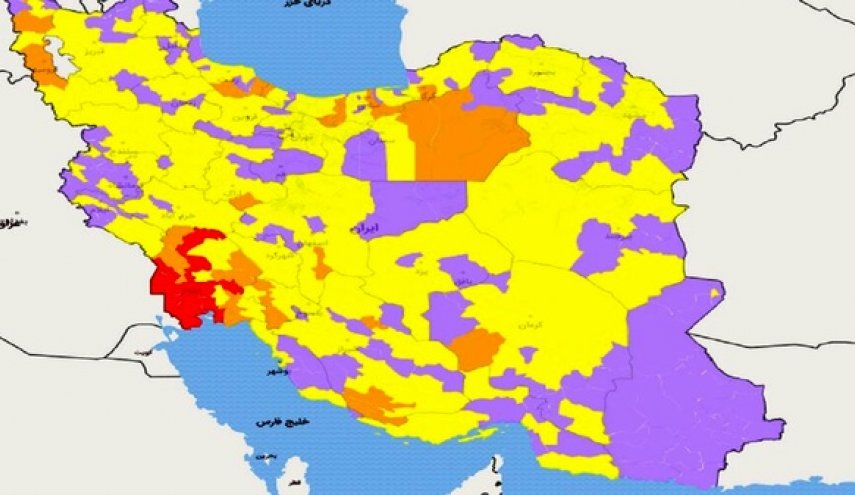 سفر به کدام شهر‌ها در نوروز ۱۴۰۰ ممنوع نیست؟/ آخرین رنگ بندی کرونایی شهر‌های کشور