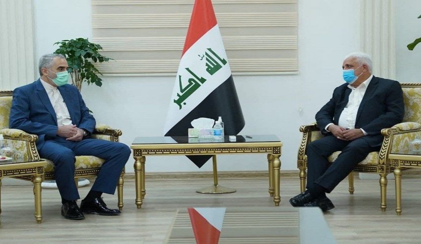 دیدار رئیس حشد الشعبی با معاون وزیر دفاع ایران