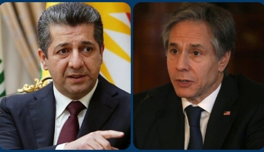 گفت‌وگوی تلفنی بارزانی و بلینکن درباره حمله راکتی اخیر به اربیل