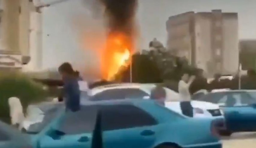 انفجار مهیب جایگاه سوخت در شهر دوشنبه تاجیکستان+ فیلم