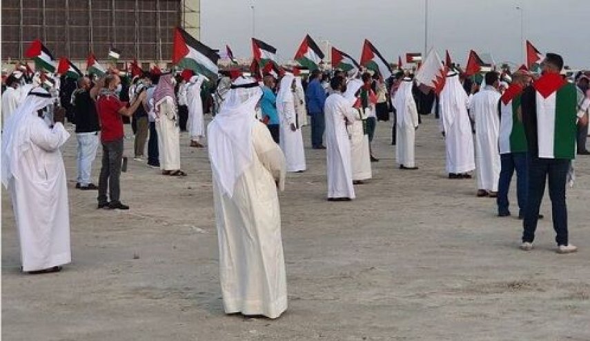 تظاهرات بحرینی‌ها در حمایت از فلسطینیان در قدس و غزه