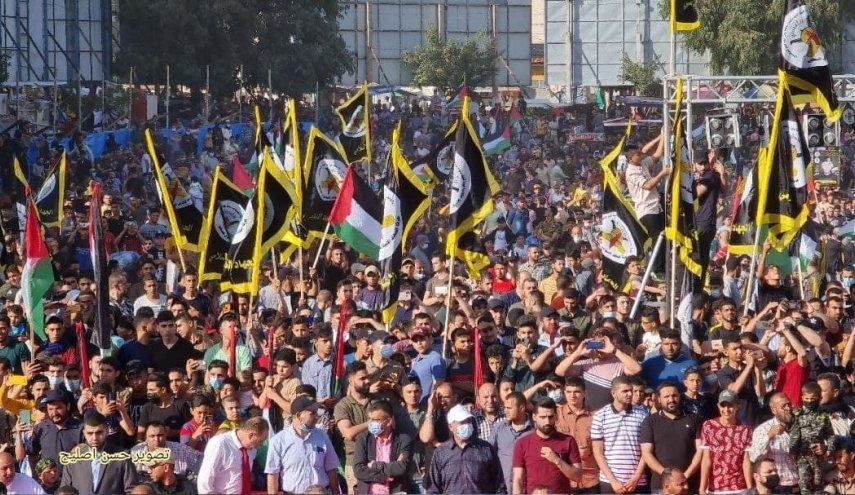 تصاویر مراسم جشن پیروزی جهاد اسلامی در غزه