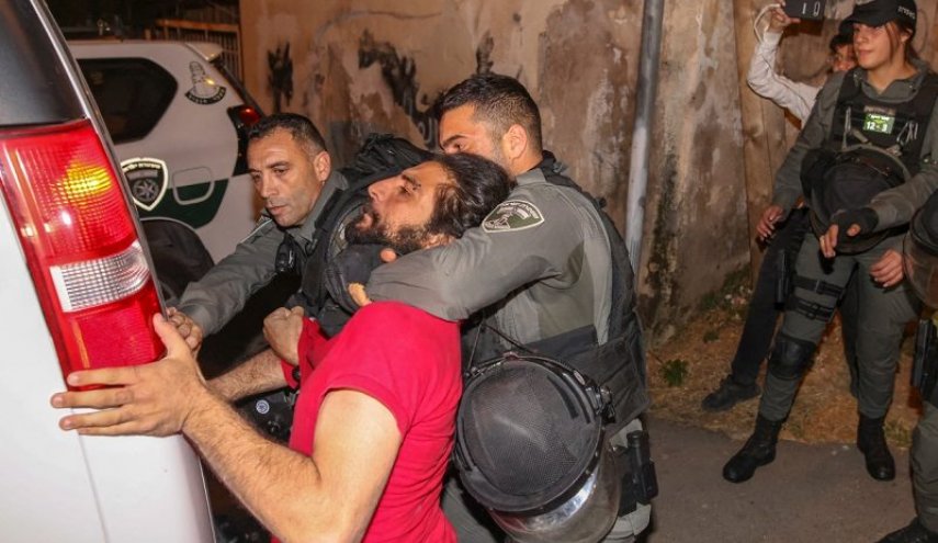 درگیری صهیونیست ها با جوانان فلسطینی در قدس اشغالی