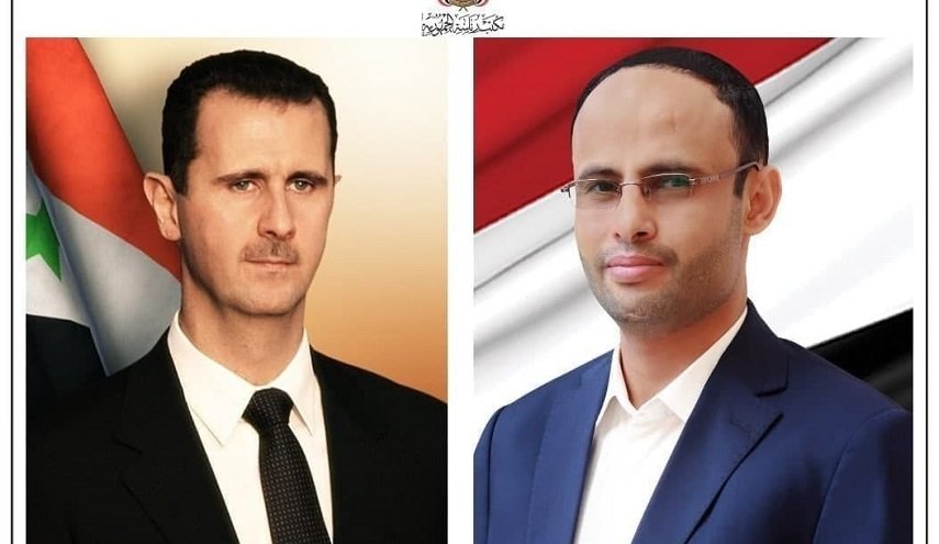 رئيس المجلس السياسي الأعلى اليمني يتلقى برقية شكر من الرئيس السوري
