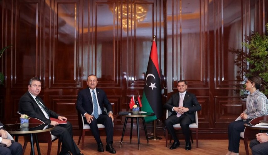 الدبيبة يبحث مع وزير الخارجية التركي تنسيق المواقف في 