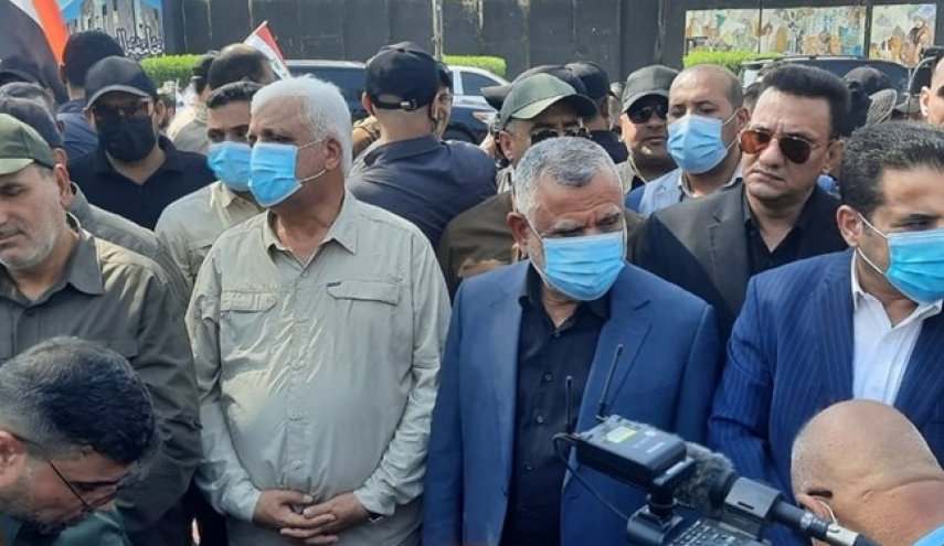 تشییع شهدای الحشد الشعبی با شعار مرگ بر آمریکا و مرگ بر اسرائیل