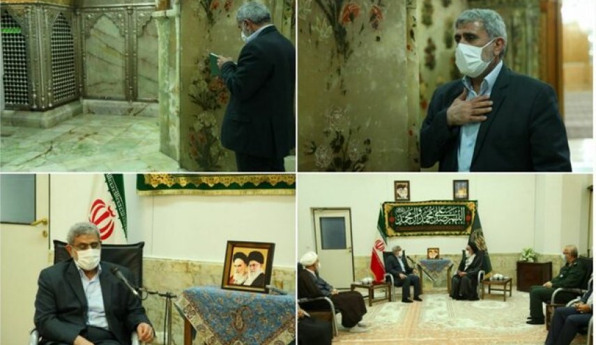 حضور فرمانده سپاه قدس در حرم حضرت معصومه (س) و دیدار با مراجع تقلید
