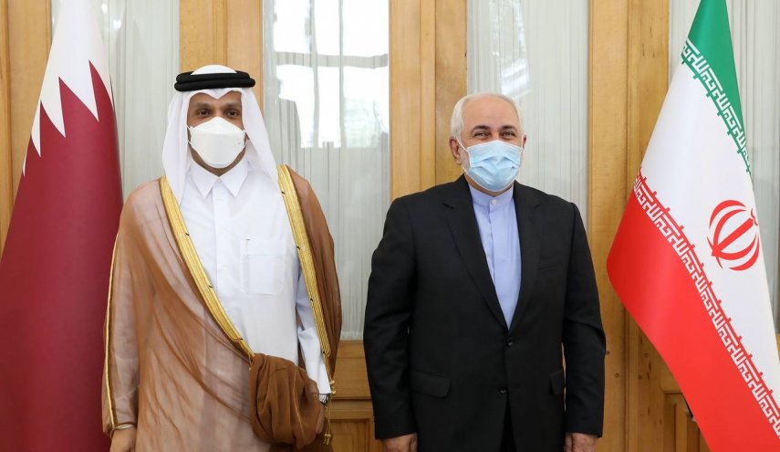 دیدار و گفتگوی ظریف و وزیر خارجه قطر در تهران