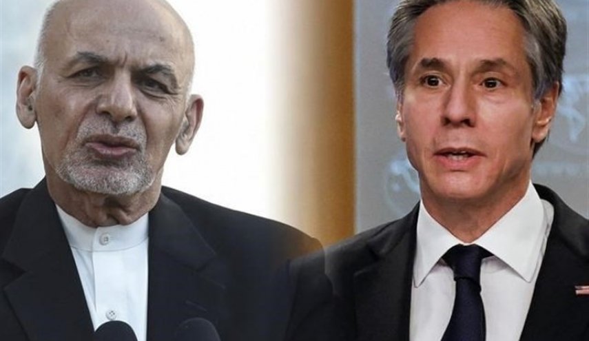 گفتگوی تلفنی بلینکن با اشرف غنی درباره آخرین تحولات افغانستان
