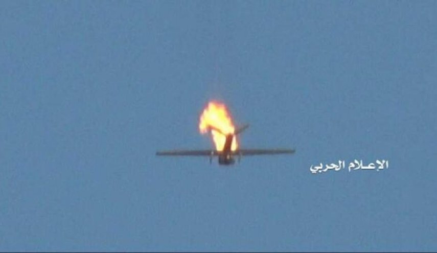 سقوط یک فروند پهپاد جاسوسی ائتلاف عربی در مأرب 