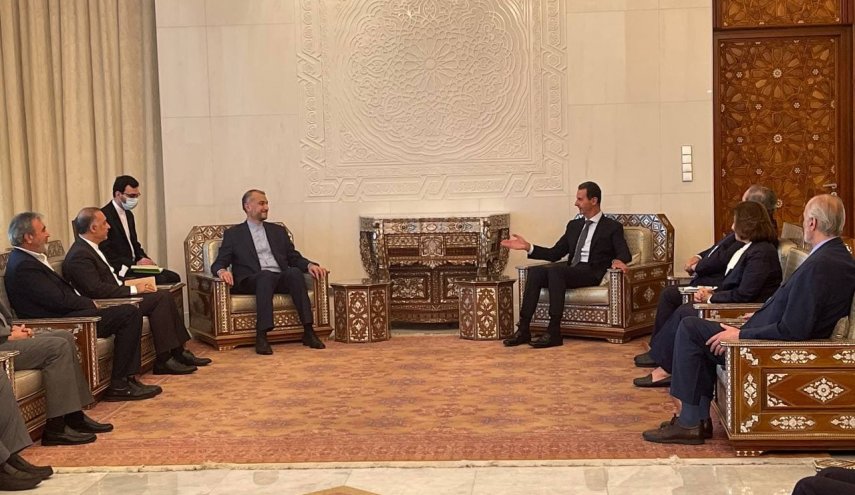 ویدئویی از استقبال بشار اسد از وزیرخارجه کشورمان