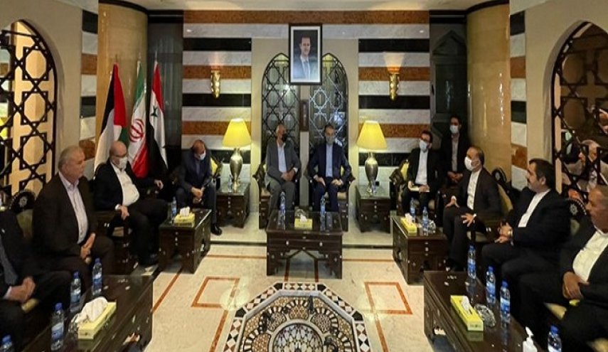 دیدار امیرعبداللهیان با رهبران گروه‌های فلسطینی در دمشق
