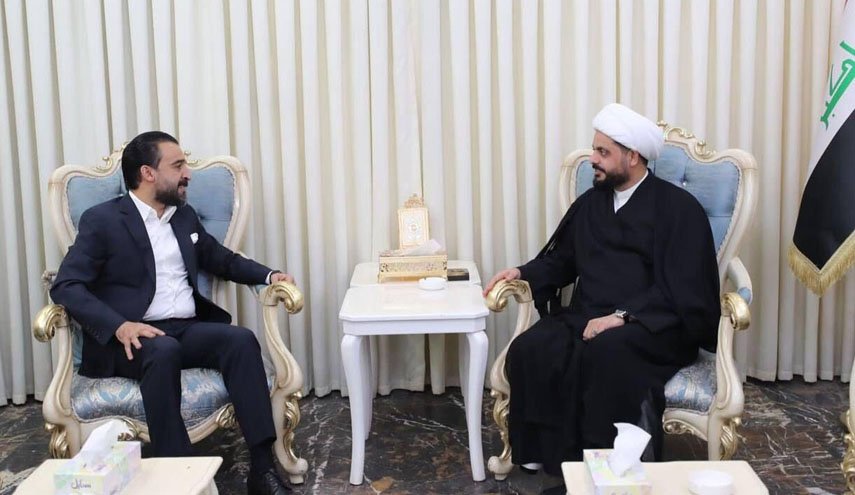 دیدار قیس الخزعلی با محمد الحلبوسی درباره انتخابات عراق