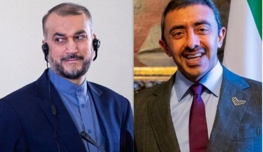 وزير خارجية ايران يبحث مع نظيره الاماراتي العلاقات السياسية والقنصلية 