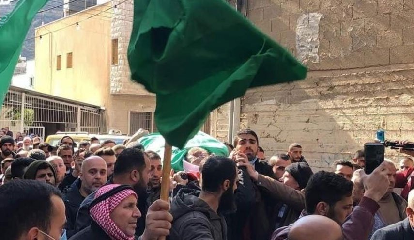 تشییع پیکر شیخ حسام حننی در نابلس + تصاویر 