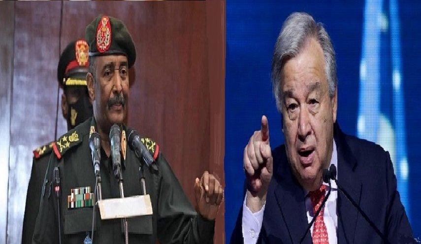 البرهان يشدد مع غوتيريش ضرورة الإسراع بتشكيل حكومة سودانية مدنية
