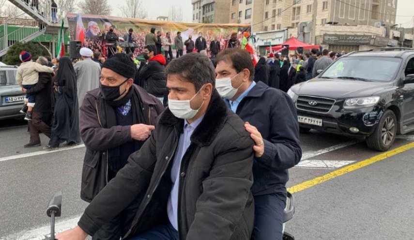 حضور موتوری معاون اول رئیس جمهور در راهپیمایی 22 بهمن تهران
