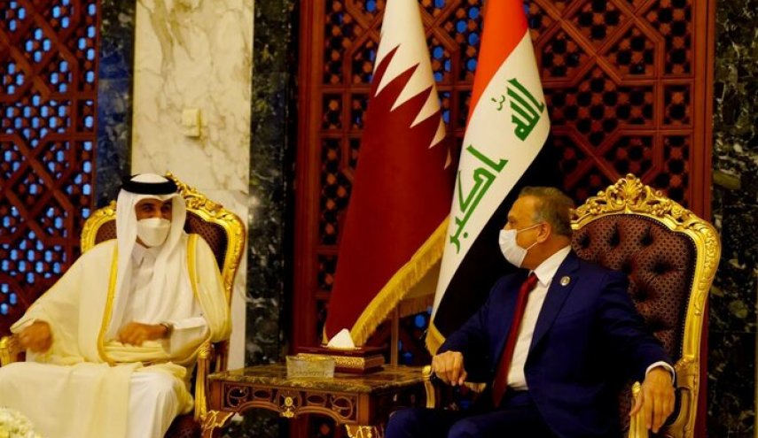 تاکید نخست وزیر عراق و امیر قطر بر گسترش همکاری میان دو کشور