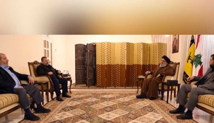 دیدار هیأت حماس با سید حسن نصرالله؛ افق جنگ محور مقاومت با تل‌آویو بررسی شد
