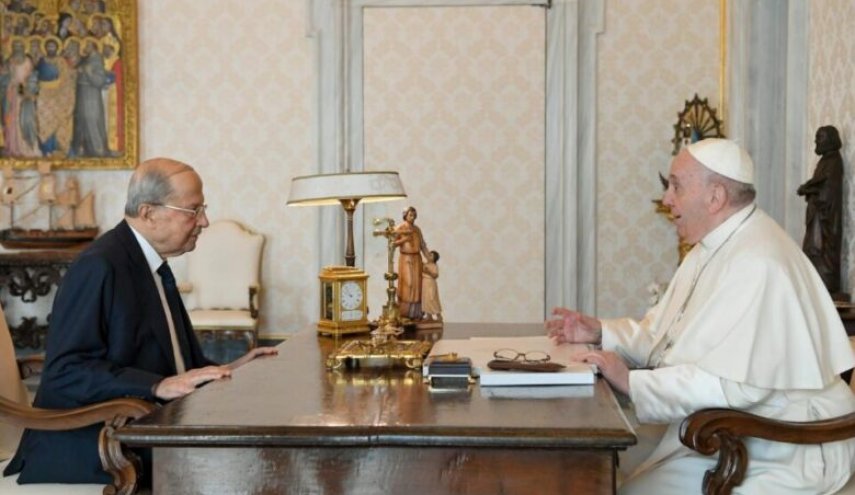 پاپ در دیدار عون: درباره سفر به لبنان تصمیم خود را گرفته‌ام